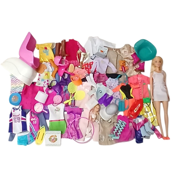 Barbie Careers Doll Clothes,  Accessories Lot With Barbie Doll - Picture 1 of 5